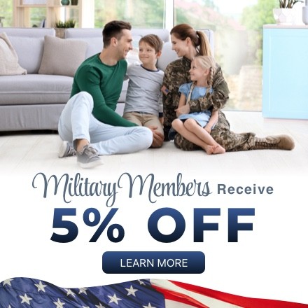 Military Members Receive 5% Off - Learn More | Thornton Flooring